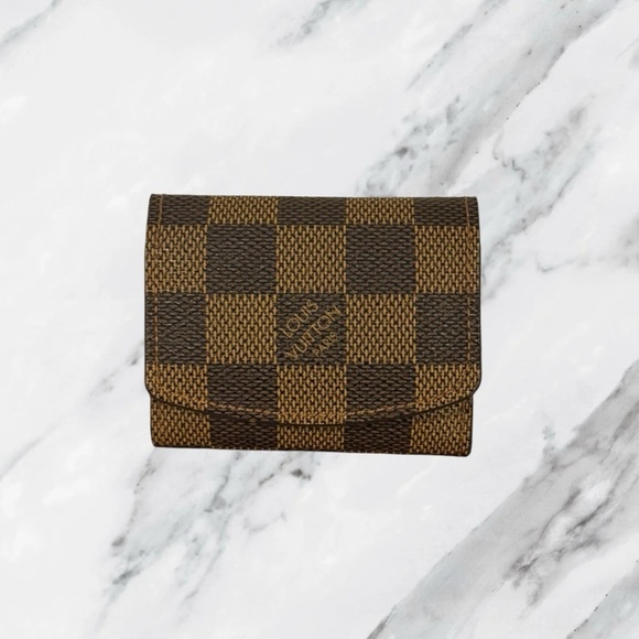 Louis Vuitton Damier Ebene AirPods or Cufflink Case NWOT - Picture 1 of 8